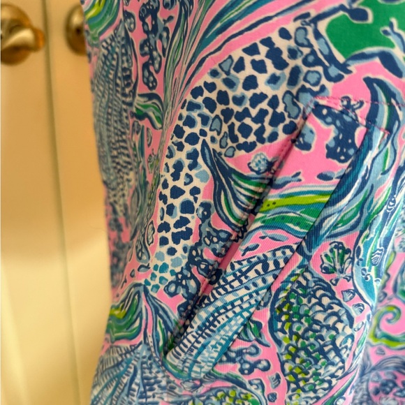 Lilly Pulitzer Pink and Blue Patterned Top - Picture 5 of 6